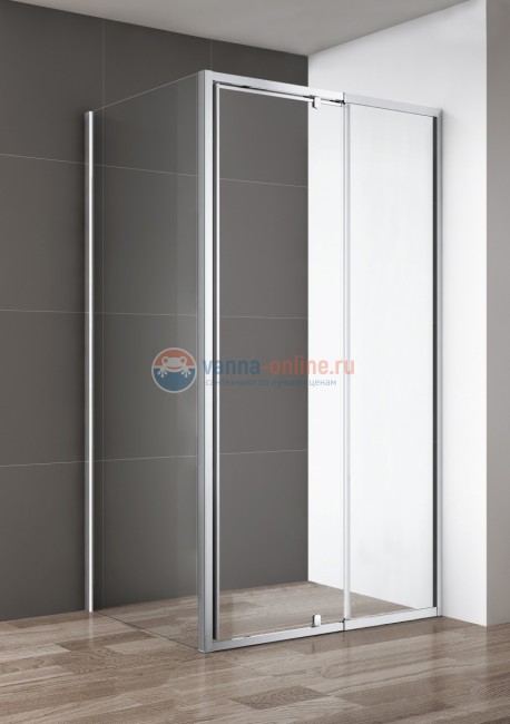 Универсальная боковая панель Cezares Crystal-S CRYSTAL-S-100-FIX-C-Cr L/R, хром