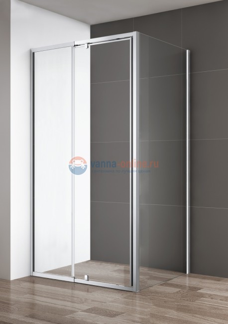 Универсальная боковая панель Cezares Crystal-S CRYSTAL-S-100-FIX-C-Cr L/R, хром