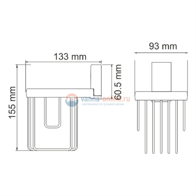 Держатель освежителя WasserKRAFT Lopau K-6045, хром