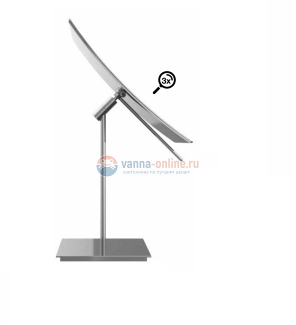 Косметическое зеркало Bemeta 116201312 18.5 x 11.5 x 37 см, одностороннее, хром