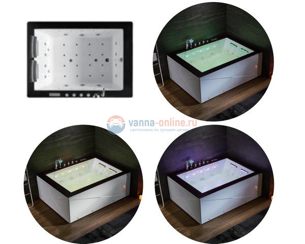 Ванна гидромассажная Gemy G9259 180 х 130 x 70 см, белая Ванна гидромассажная Gemy G9259 180 х 130 x 70 см, белая