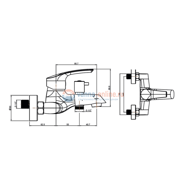 Смеситель для ванны PAINI Atomix без аксессуаров, хром Смеситель для ванны PAINI Atomix без аксессуаров, хром