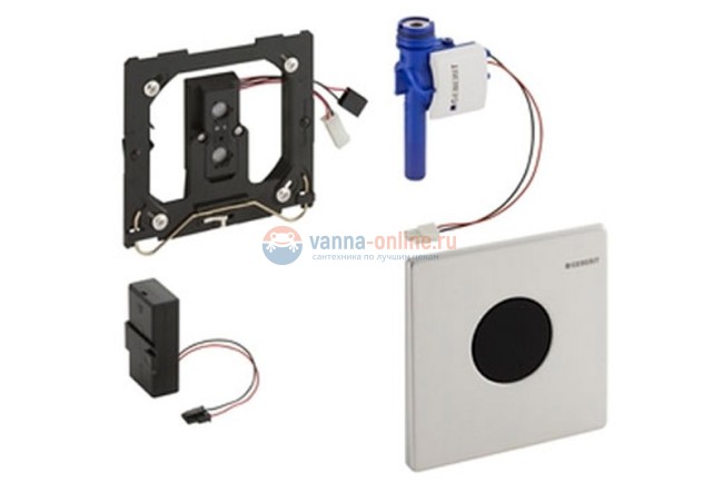 Клавиша смыва Geberit Sigma Type 10 116.025.SN.1 для писсуара, 230В, хром матовый/полированный