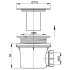 Сифон для душевых поддонов RGW A48, 36241100-10, 90 мм