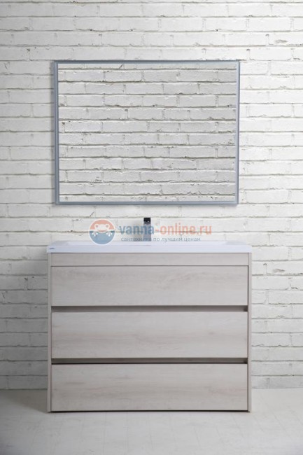 Тумба под раковину Art&Max Family-1000-3C-PIA-CV, 100 x 47 x 84.5 см напольная, серый (Cemento Veneto)