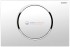 Клавиша Geberit Sigma Type 10 115.758.KJ.5, одинарный смыв, рамка-белая/кнопка-белая/кольцо-глянцевый хром