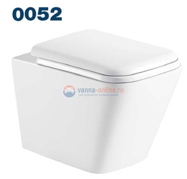 Подвесной унитаз Azario Teramo 0052 безободковый с крышкой-сиденьем микролифт