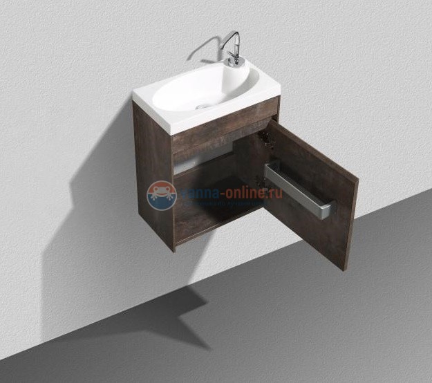 Тумба с раковиной Belbagno Pietra Mini PIETRA MINI-460-1A-SO-PT-L/R 46 см, коричневый (Stone) Тумба с раковиной Belbagno Pietra Mini PIETRA MINI-460-1A-SO-PT-L/R 46 см, коричневый (Stone)