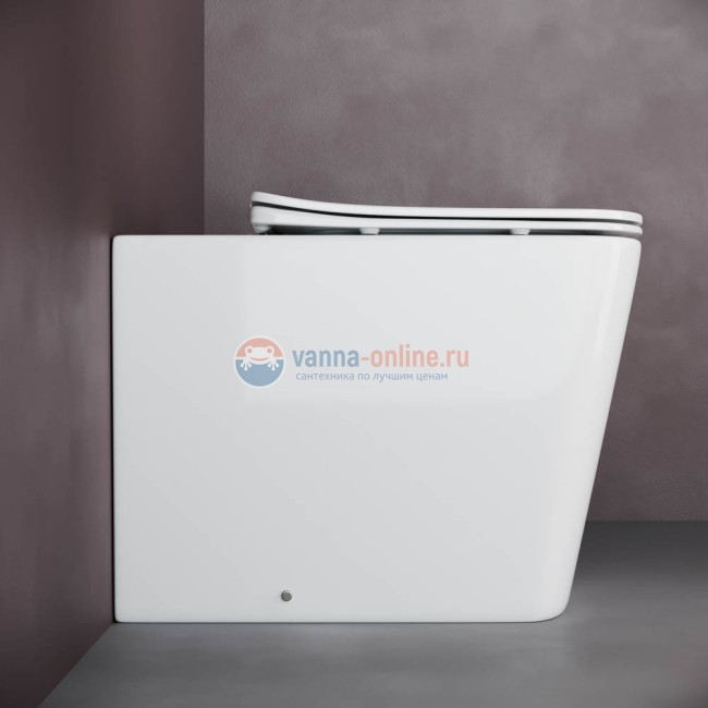 Приставной унитаз Ceramica Nova Cubic Rimless CN1809, крышка с микролифтом Приставной унитаз Ceramica Nova Cubic Rimless CN1809, крышка с микролифтом