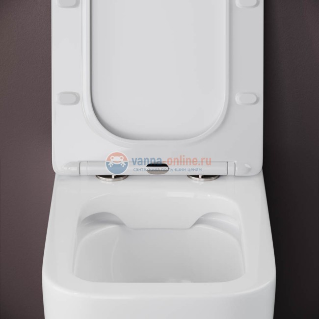 Приставной унитаз Ceramica Nova Cubic Rimless CN1809, крышка с микролифтом Приставной унитаз Ceramica Nova Cubic Rimless CN1809, крышка с микролифтом