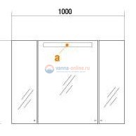 Зеркальный шкаф Акватон МАДРИД 100, 1A111602MA010 со светильником