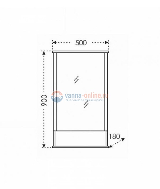 Зеркальный шкаф Санта Вегас 50 см 700177
