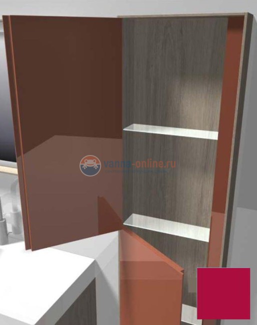 Пенал Jacob Delafon Rythmik Pure EB1774G-M75 40 см, матовый лак малиновый, левый