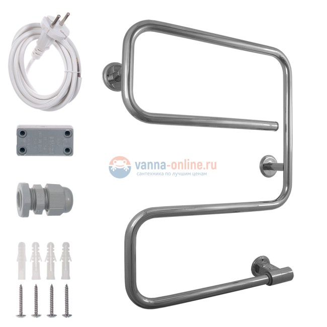 Полотенцесушитель электрический Energy E chrome G2, ширина 47.8 см, высота 63.9 см