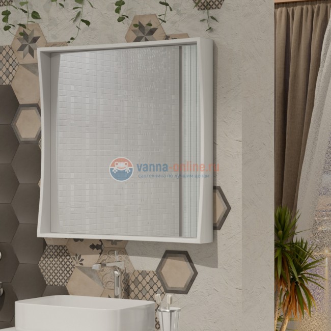 Зеркало Opadiris Smile Дольче 80 см, 00-00000452, белый