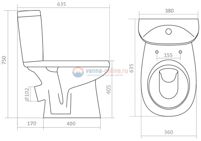 Напольный унитаз Santek Анимо 1WH110032 крышка стандарт Напольный унитаз Santek Анимо 1WH110032 крышка стандарт