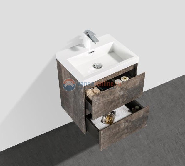 Тумба c раковиной Belbagno Pietra Mini PIETRA MINI-500AS-2C-SO-PT 50 см, коричневый (Stone)