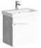 Тумба с раковиной Aqwella Smart 50 см, фасад белый, корпус бетон светлый