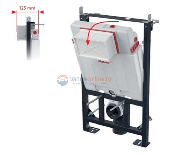 Инсталляция AlcaPlast AM101/850W для деревянных домов