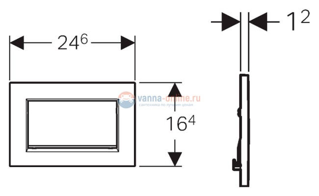Клавиша Geberit Sigma Type 30 115.893.KX.1, металл, хром