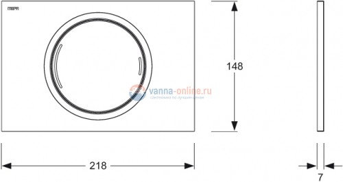 Клавиша смыва MEPA Sanicontol 925 718247 для писсуара, батарея 6 V