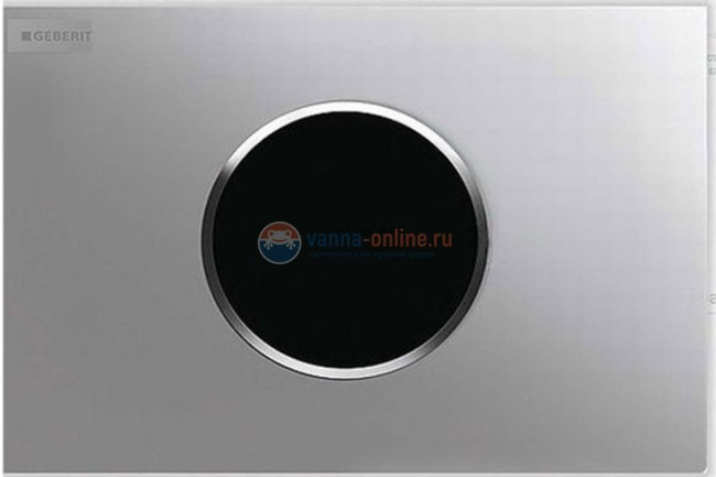 Привод бесконтактного смыва Geberit Sigma Type 10 115.907.KL.1 для унитаза, 230В, двойной смыв, пластик, белый / матовый хром / матовый хром