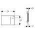 Клавиша Geberit Sigma Type 70 115.620.00.1, двойной смыв, стекло/алюминий, под наполнение