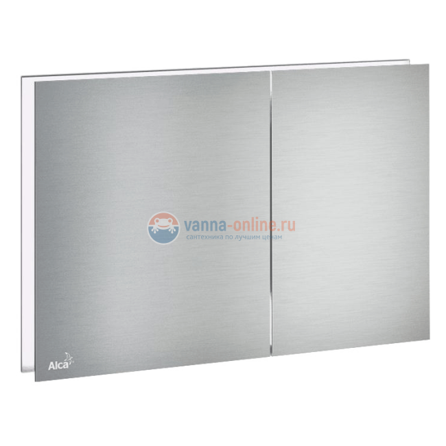 Кнопка управления AlcaPlast AIR LIGHT-WHITE с подсветкой, металл–матовый цвет белый