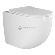 Приставной унитаз Ceramica Nova Mia Rimless CN1810, безободковый, крышка с микролифтом