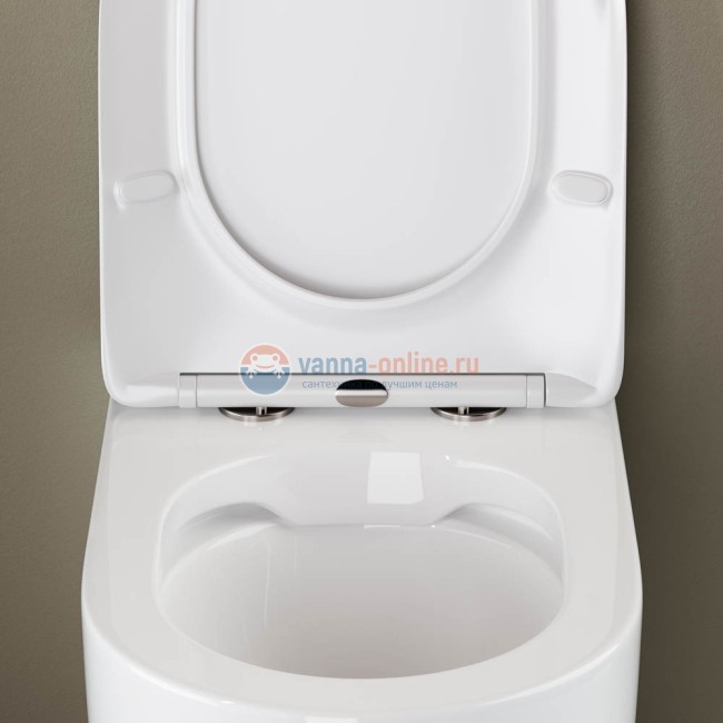 Приставной унитаз Ceramica Nova Mia Rimless CN1810, безободковый, крышка с микролифтом Приставной унитаз Ceramica Nova Mia Rimless CN1810, безободковый, крышка с микролифтом