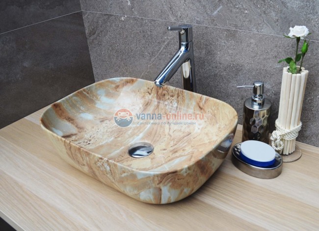 Раковина CeramaLux Серия MNC 548 накладная, под камень Раковина CeramaLux Серия MNC 548 накладная, под камень