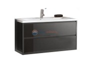 Тумба с раковиной Акватон Римини 100 1A234601RN950 черный глянец
