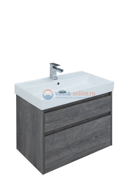 Тумба под раковину Aquanet Nova Lite 60, 2 ящика, дуб рошелье (242577)