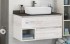 Тумба Comfortу Прага-90 дуб белый с антрацитовой столешницой, с раковиной T-Y9378