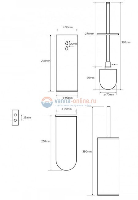 Ершик Bemeta Neo 102313065 9.5 x 10.5 x 39 см подвесной/напольный, хром матовый, щетка белая Ершик Bemeta Neo 102313065 9.5 x 10.5 x 39 см подвесной/напольный, хром матовый, щетка белая