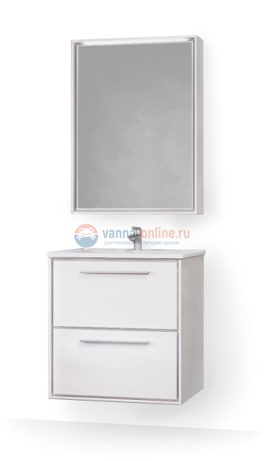 Тумба под раковину Raval Frame 60 Fra.01.60/P/W, подвесная, белая