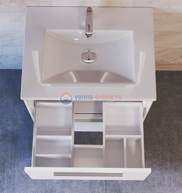 Тумба под раковину Raval Frame 60 Fra.01.60/P/W, подвесная, белая