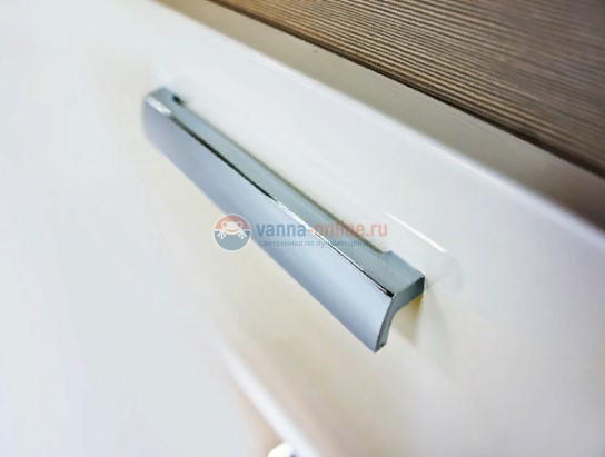 Тумба Comforty Тулуза 75 белый глянец/сосна лоредо с раковиной Quadro 75