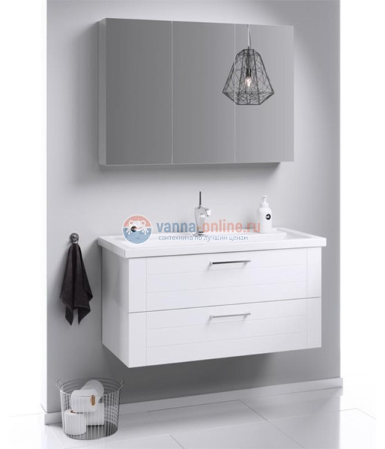 Тумба с раковиной Aqwella Манчестер MAN01102, 100 см, подвесная