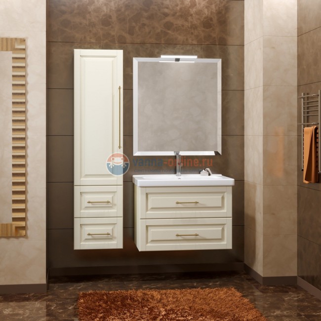 Тумба под раковину Opadiris Smile Сити 80 подвесная, цвет слоновая кость Тумба под раковину Opadiris Smile Сити 80 подвесная, цвет слоновая кость