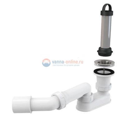Выпускной комплект для душевого поддона Alcaplast A462 d50, с гидрозатвором и коленом Выпускной комплект для душевого поддона Alcaplast A462 d50, с гидрозатвором и коленом