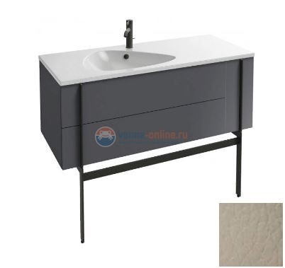 Тумба под раковину Jacob Delafon Nouvelle Vague 120 EB3036-NR2, 3 ящика, цвет - коричневая кожа