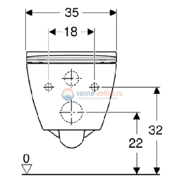 Подвесной унитаз Geberit Smyle Square 500.685.01.1 Rimfree, безободковый с крышкой-сиденьем микролифт