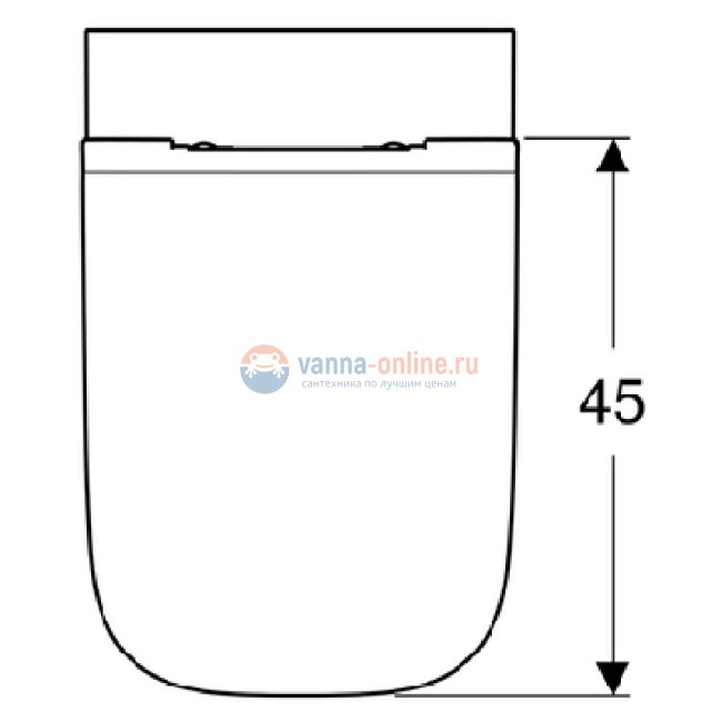 Подвесной унитаз Geberit Smyle Square 500.685.01.1 Rimfree, безободковый с крышкой-сиденьем микролифт