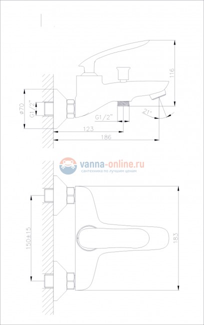 Смеситель для душа Rush Island IS6535-63, хром