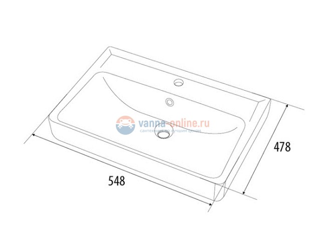 Тумба с раковиной Iddis Custo CUS55W0i95K 55 см напольная, белая