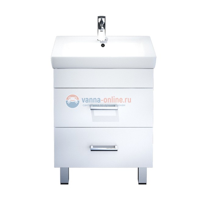 Тумба с раковиной Iddis Custo CUS55W0i95K 55 см напольная, белая