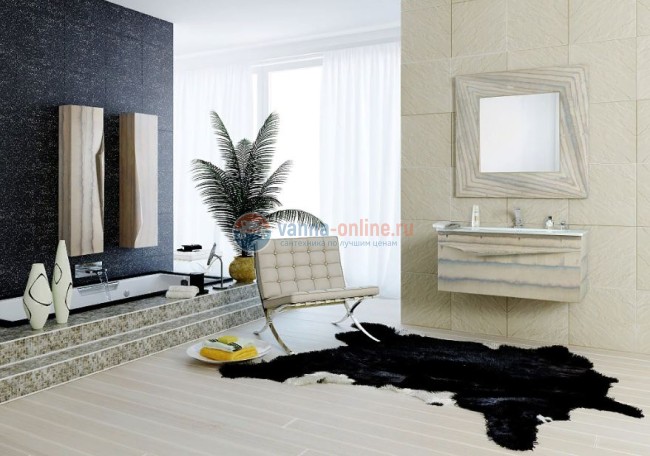 Тумба под раковину Clarberg Papyrus wood 100 Pap-w.01.10/LIGHT, цвет - светлое дерево