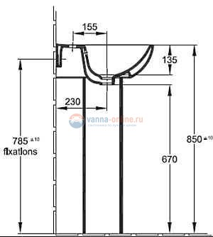 Пьедестал Jacob Delafon Odeon Up E4722G-00