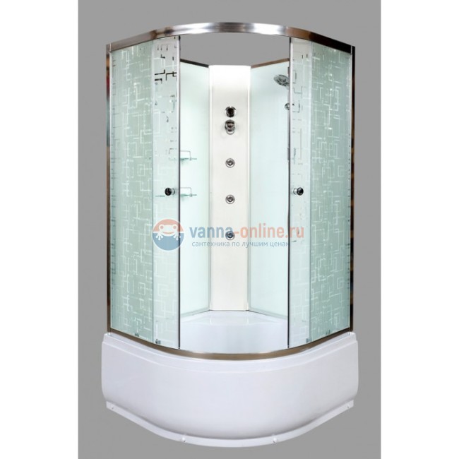 Душевая кабина Deto Em EM4580 N гм 80 x 80 см, без крыши, с гидромассажем